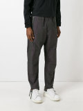 iridescent effect loose-fit trousers