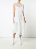 sheer panel asymmetric dress