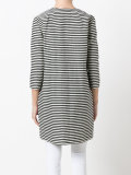 striped round-neck coat