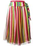 striped midi skirt