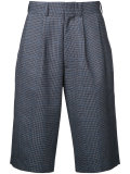 checked tailored shorts
