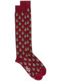 Christmas tree intarsia socks