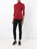 striped turtleneck sweater