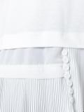 pleated sheer detailing T-shirt