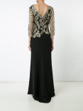 embellished gold-tone floral gown