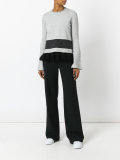 welt pockets flared trousers