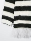 striped knit hoodie