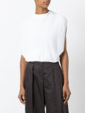 open back knitted blouse