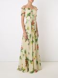 printed off-shoulder long dress
