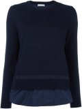 layered effect knit sweater