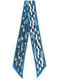 geometric print skinny scarf
