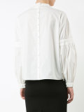 pleated trim blouse