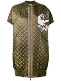 quilted bird detail coat