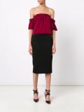 off-shoulders ruffled sleeves blouse