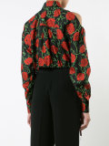 rose crop drawstring top 