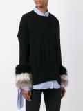 fur trim cardigan 