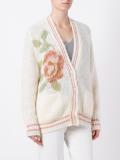 floral intarsia cardigan