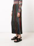 pleated striped skirt