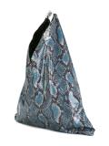 snakeskin print tote bag 