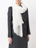 frayed trim scarf 