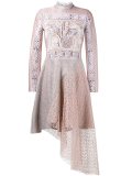 embroidered asymmetric dress