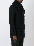 peaked lapel button peacoat