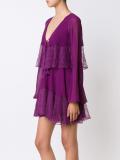 tiered lace up dress