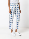 paisley print cropped trousers 