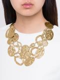 hammered disc necklace