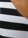 striped one-shoulder swimsuit