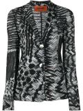 patterned knit blazer
