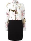 burned effect floral dress