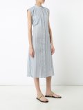 striped buttoned dress