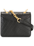 embossed logo cross body bag 