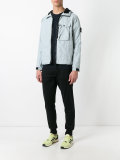 contrast hooded jacket  