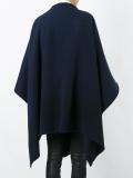 contrast stripe poncho