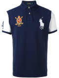multi patched polo shirt 