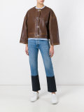 leather hook and eyelet jacket