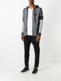 panelled hooded sweatshirt