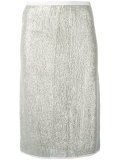 metallic knit skirt