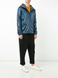 zip-up hooded jacket