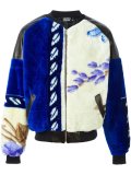 floral panel bomber jacket