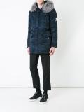 camouflage mid parka coat