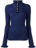 buttoned neck jumper