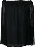 off-shoulders sheer blouse