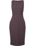 fitted checked dress 