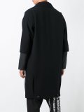 layered sleeve cocoon coat