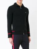ribbed detailing zipped cardigan