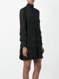 sheer panel dress