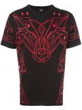 geometric wolf print T-shirt